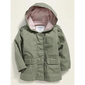 Old Navy Hooded Canvas Utility Jacket for Baby 6-12M